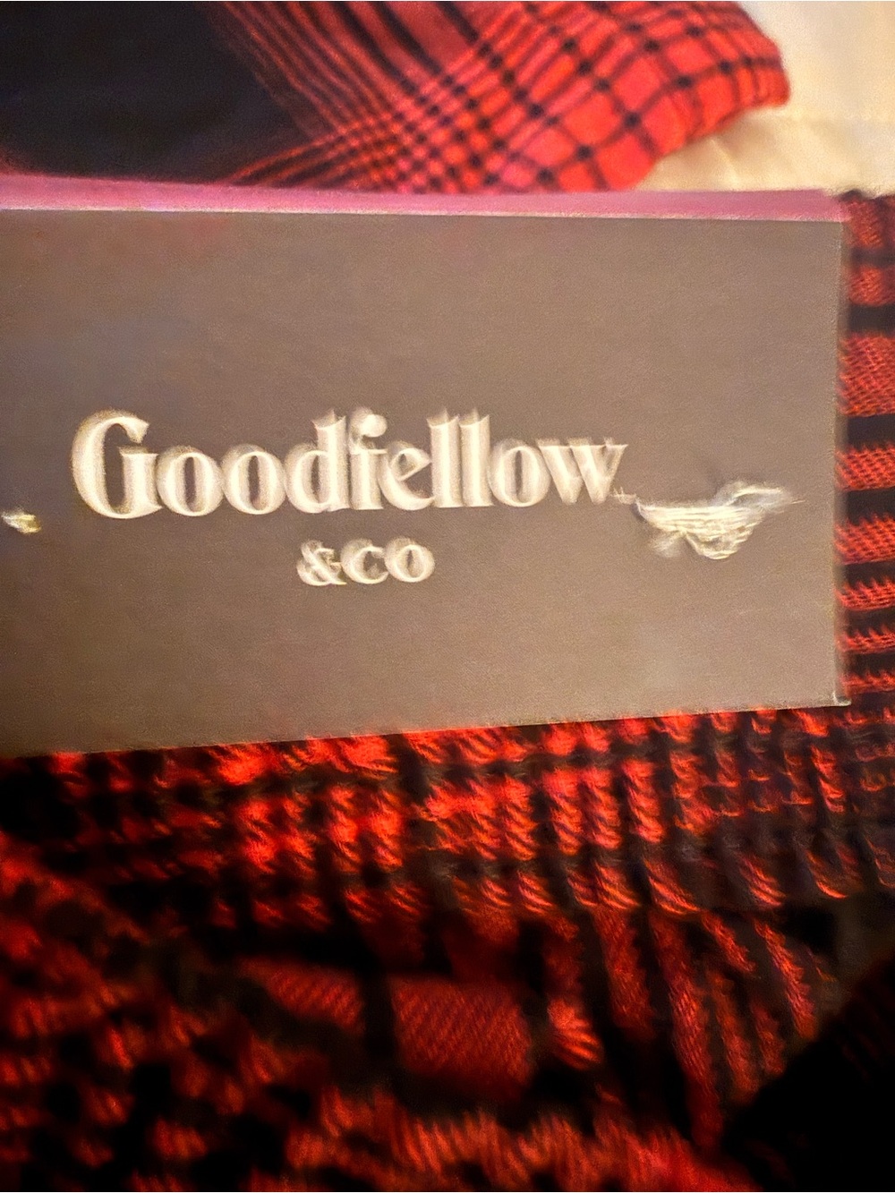Goodfellow & Co Red and Black Plaid Lounge Pants - Picture 3 of 3